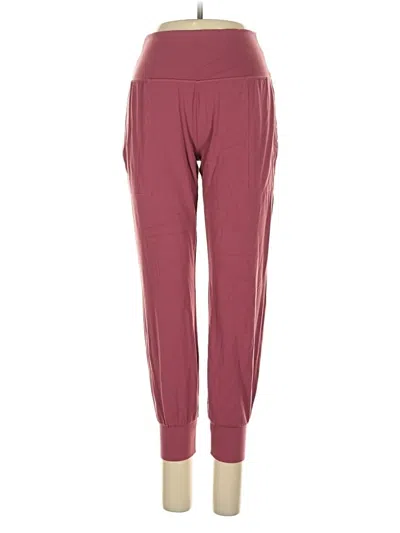 Pre-owned Athleta Track Pants In Burgundy