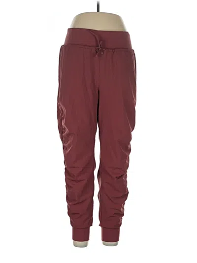 Pre-owned Athleta Track Pants In Burgundy