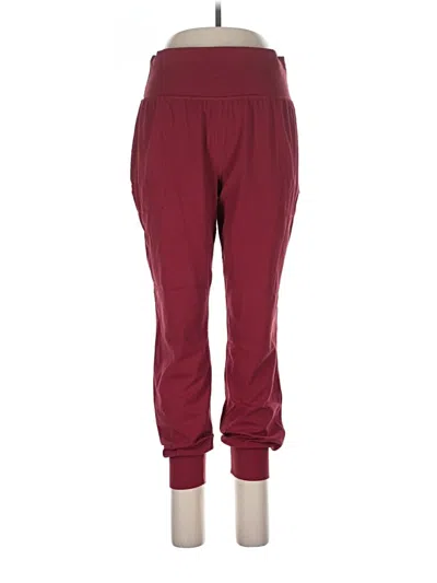Pre-owned Athleta Track Pants In Burgundy