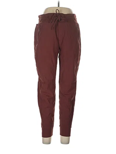 Pre-owned Athleta Track Pants In Burgundy