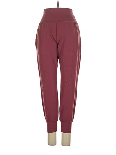 Pre-owned Athleta Track Pants In Burgundy