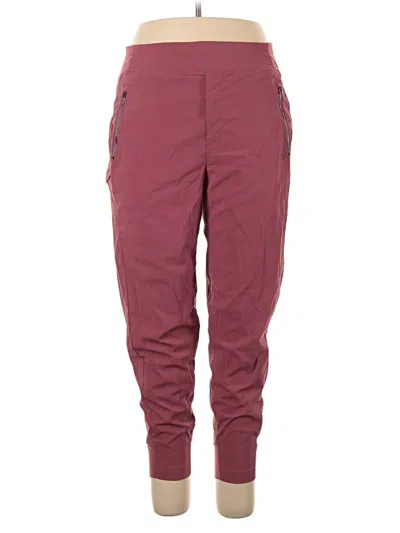 Pre-owned Athleta Track Pants In Burgundy