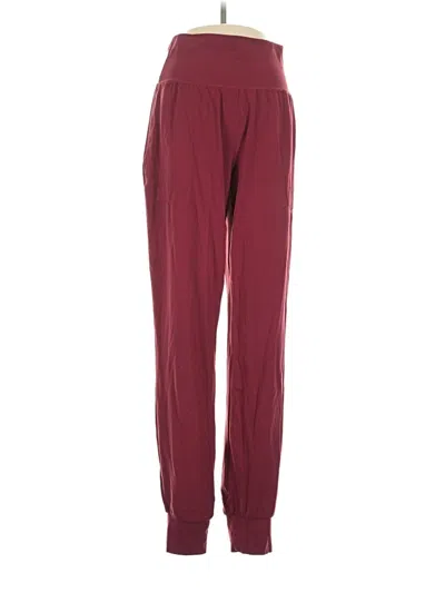 Pre-owned Athleta Track Pants In Burgundy