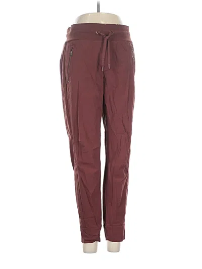 Pre-owned Athleta Track Pants In Burgundy