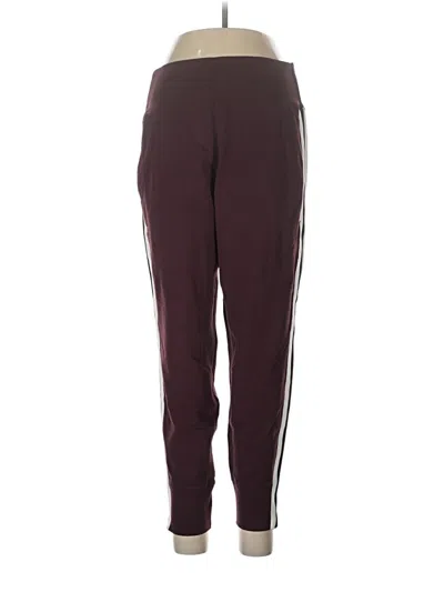 Pre-owned Athleta Track Pants In Burgundy