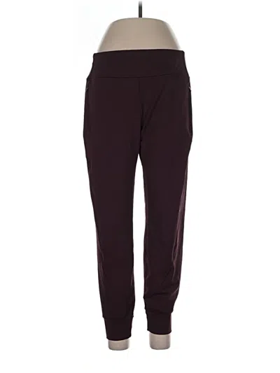 Pre-owned Athleta Track Pants In Burgundy