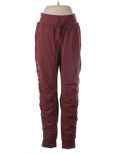 Pre-owned Athleta Track Pants In Burgundy