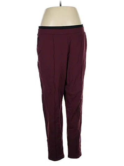 Pre-owned Athleta Track Pants In Burgundy