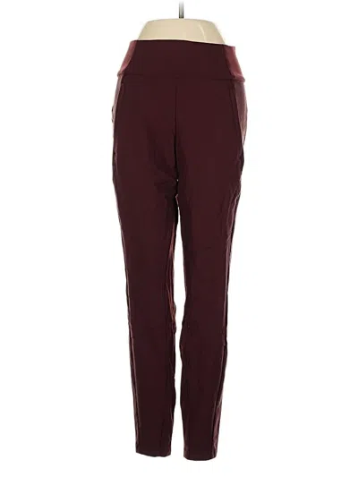 Pre-owned Athleta Track Pants In Burgundy