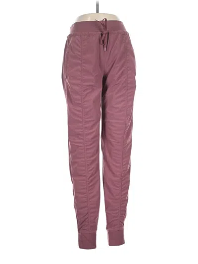 Pre-owned Athleta Track Pants In Burgundy