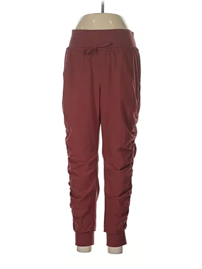 Pre-owned Athleta Track Pants In Burgundy
