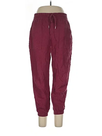 Pre-owned Athleta Track Pants In Burgundy