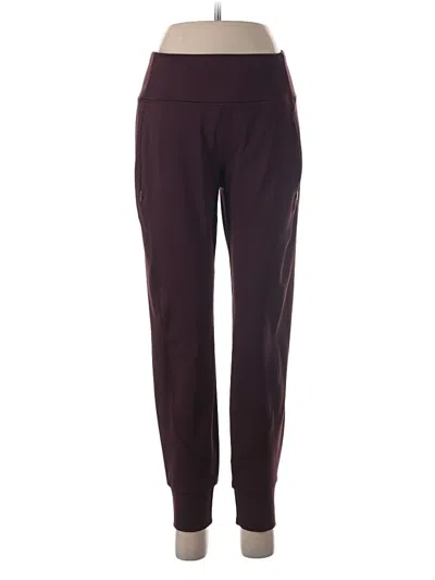 Pre-owned Athleta Track Pants In Burgundy