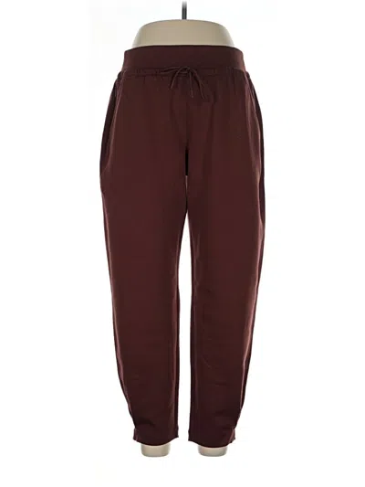 Pre-owned Athleta Track Pants In Burgundy