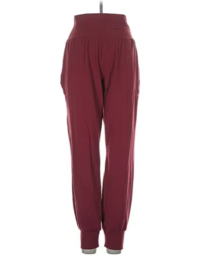 Pre-owned Athleta Track Pants In Burgundy