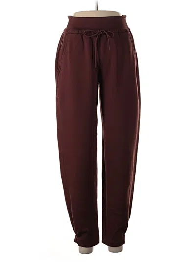 Pre-owned Athleta Track Pants In Burgundy