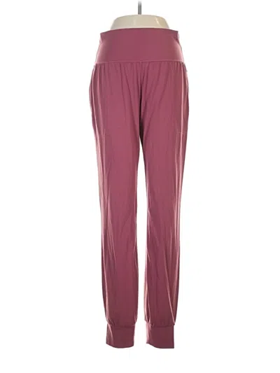 Pre-owned Athleta Track Pants In Burgundy