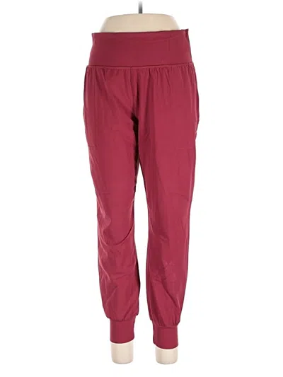 Pre-owned Athleta Track Pants In Burgundy