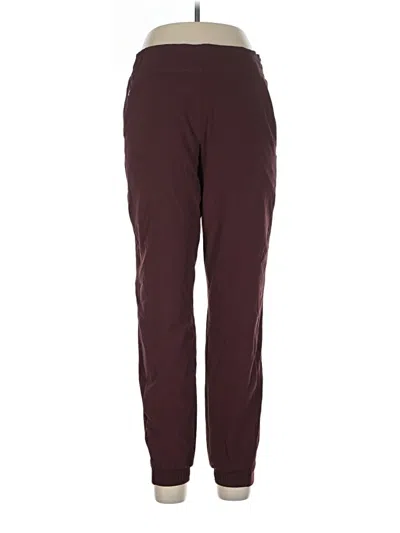 Pre-owned Athleta Track Pants In Burgundy