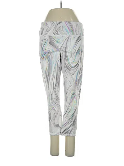 Pre-owned Athleta Track Pants In Silver