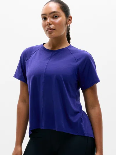 Athleta Trainknit Tee In Blue