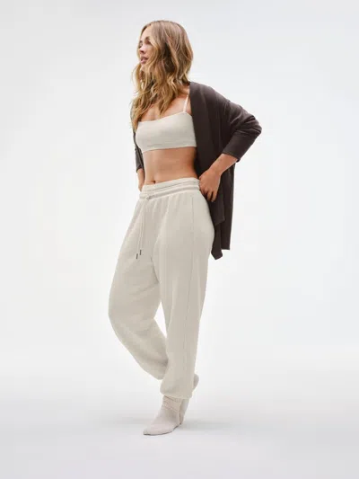Athleta Tranquil Mid Rise Waffle Jogger In Brown