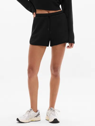 Athleta Tranquil Mid Rise Waffle Short In Black