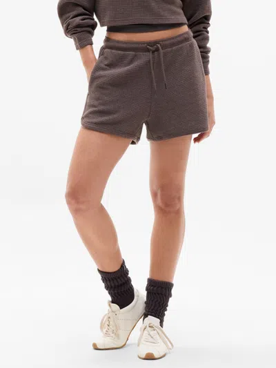 Athleta Tranquil Mid Rise Waffle Short In Brown