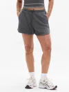 Athleta Tranquil Mid Rise Waffle Short In Gray