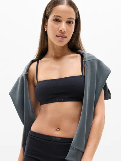 Athleta Tranquil Waffle Bralette In Black