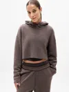 Athleta Tranquil Waffle Hoodie In Brown