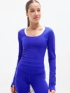 Athleta Transcend Contrast Stitch Top