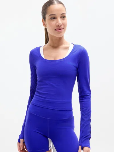 Athleta Transcend Contrast Stitch Top