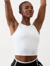 Athleta Transcend Crop Tank In Bright White
