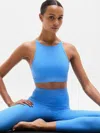 Athleta Transcend High Neck Bra In Blue