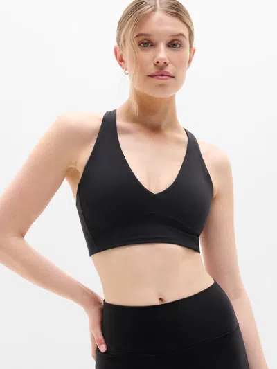 Athleta Transcend Longline Bra A-c In Black
