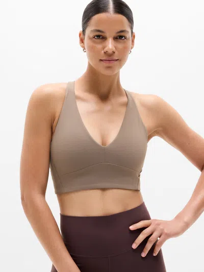 Athleta Transcend Longline Bra A-c In Umber