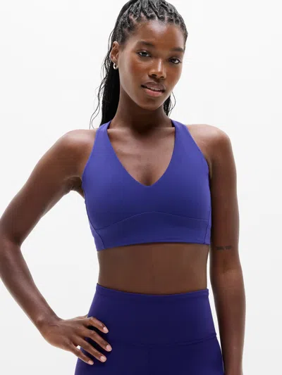 Athleta Transcend Longline Bra D-dd In Blue