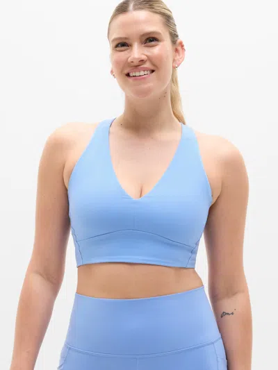 Athleta Transcend Longline Bra D-dd In Waterfall