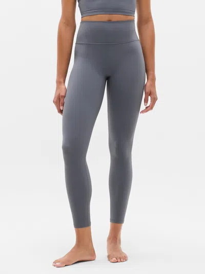 Athleta Transcend No Front Seam 7/8 Legging In Gray