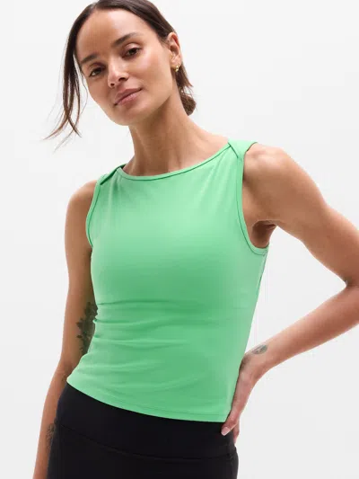 Athleta Transcend Open Back Muscle Tank In Palmetto