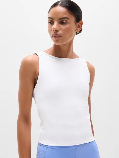 Athleta Transcend Open Back Muscle Tank In White