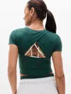 Athleta Transcend Open Back Tee In Green