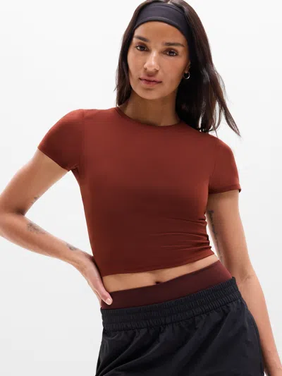 Athleta Transcend Open Back Tee In Red