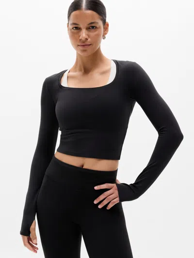 Athleta Transcend Open Back Top In Black