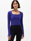 Athleta Transcend Open Back Top In Purple