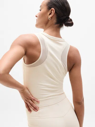 Athleta Transcend Racerback Mesh Tank In Brown