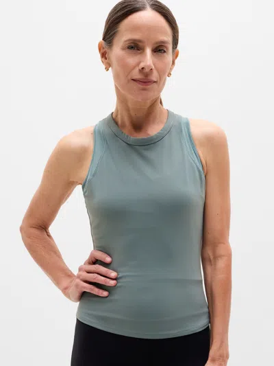 Athleta Transcend Racerback Mesh Tank In Green
