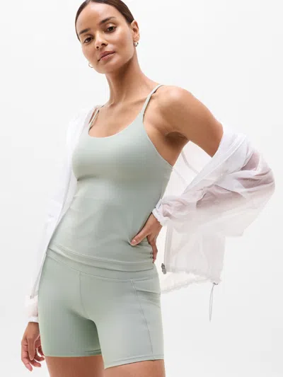 Athleta Transcend Scoop Built-in Bra Tank A-c In Gray
