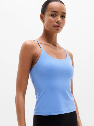 Athleta Transcend Scoop Built-in Bra Tank A-c In Blue